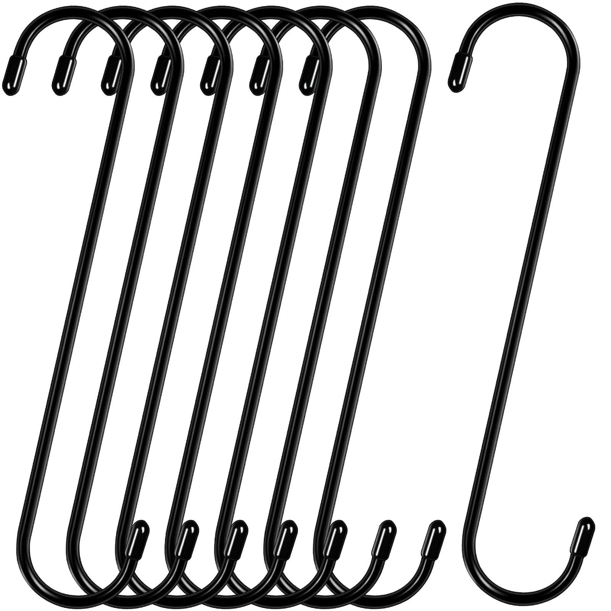 HiGift 12-inch long S hooks for versatile hanging of baskets and plants.