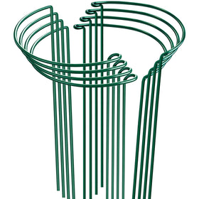 HiGift 24-inch half-round stake set supports tall peonies and roses.