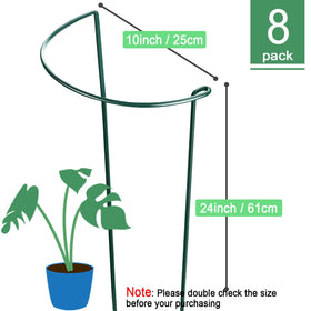 HiGift eight-pack tall plant stakes for indoor and outdoor use.
