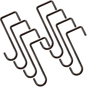 HiGift 8-pack vinyl fence hooks on a fence, keeping plants neatly displayed.