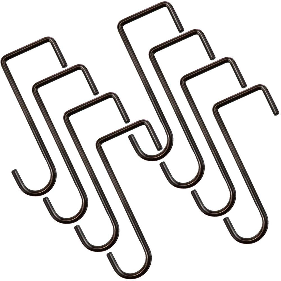HiGift 8-pack vinyl fence hooks on a fence, keeping plants neatly displayed.