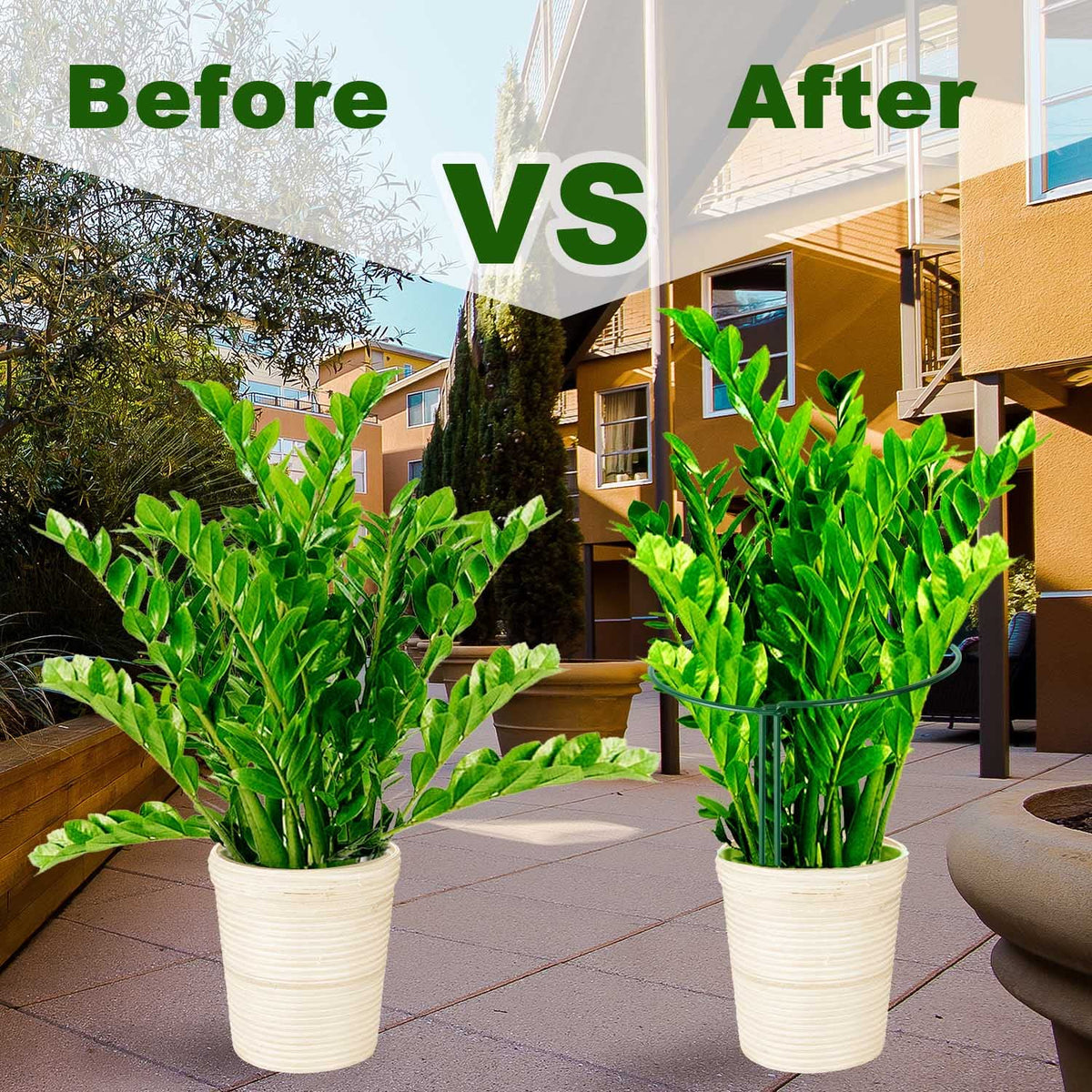 HiGift dark-green finish blends with foliage for subtle support