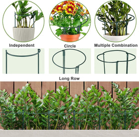 HiGift dark-green plant stake blending with foliage for discreet support