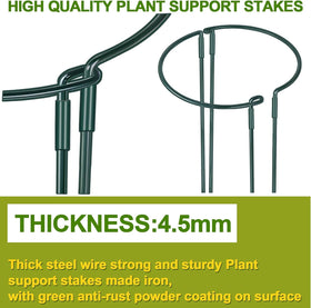 HiGift heavy-duty iron plant cage showing sturdy metal construction