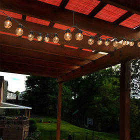 HiGift outdoor light hanging hook adds ambiance to patio.