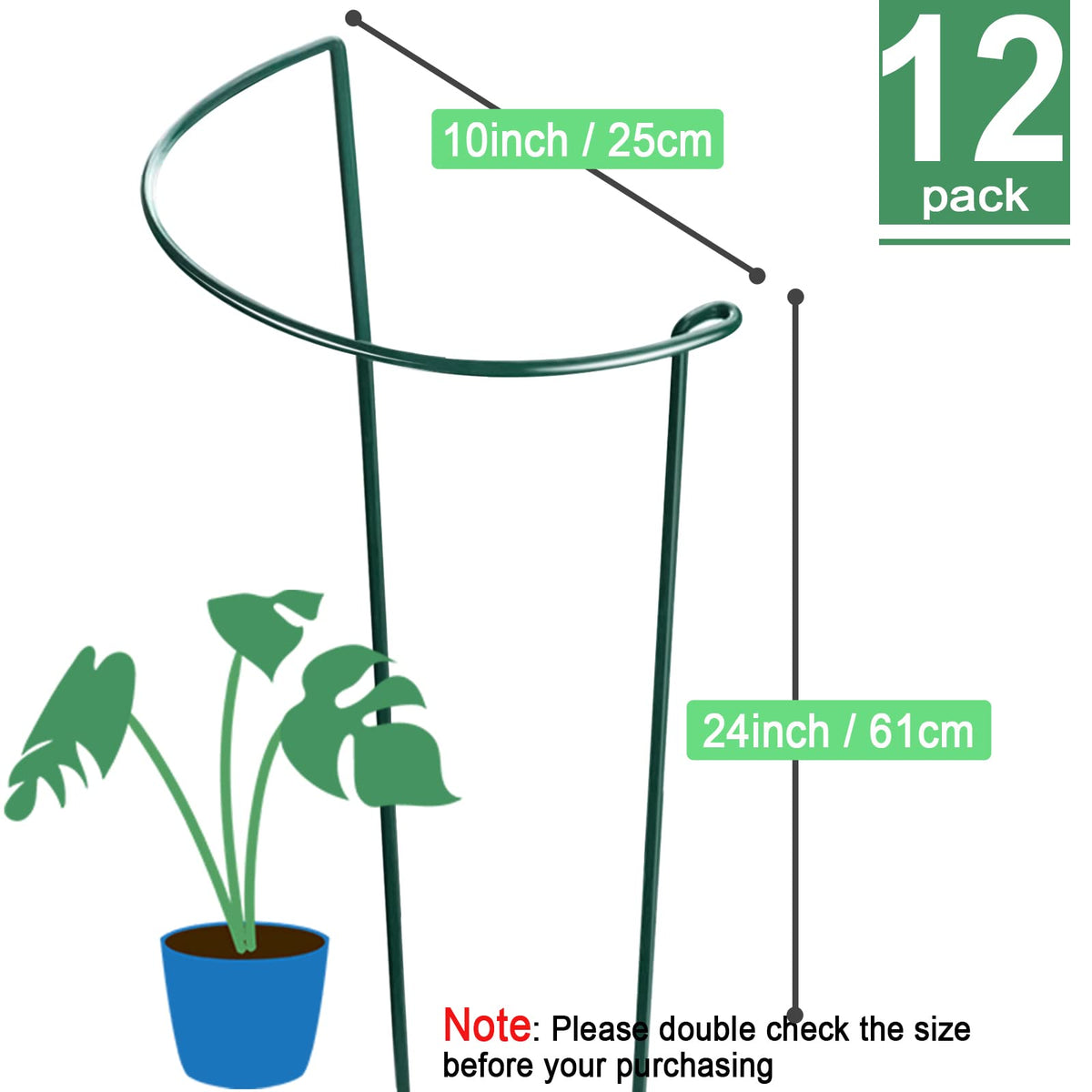 HiGift dark green peony cage blends with foliage for natural garden style.