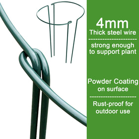 HiGift powder-coated iron stake offers lasting rust resistance for outdoor use.