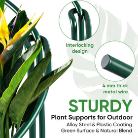 HiGift powder-coated finish resists weather for durable plant support