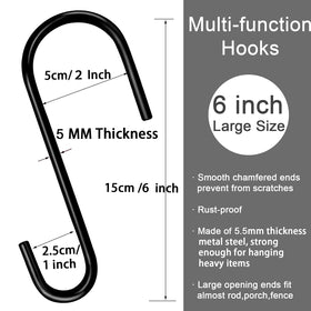 HiGift S-hook for plant pots and bird feeders, flexible two-opening design.