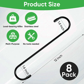 HiGift S hooks with rubber caps prevent scratches on clothing.