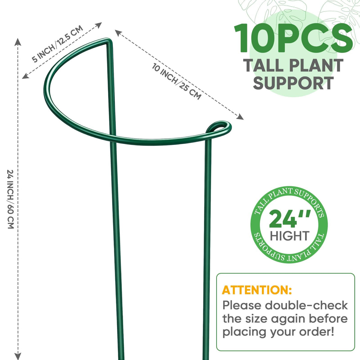 HiGift 10-pack tall plant stakes showcases ready-to-use kit for potted greenery