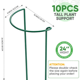 HiGift 10-pack tall plant stakes showcases ready-to-use kit for potted greenery