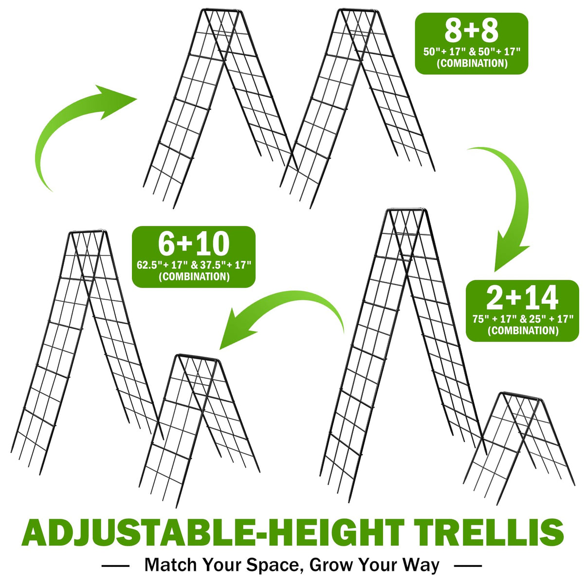 HIHADUUM adjustable-modular-trellis-system adapts to different plant heights.