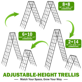 HIHADUUM adjustable-modular-trellis-system adapts to different plant heights.