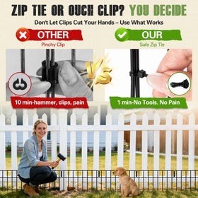 HIHADUUM animal barrier fence flexible-shape adapts to straight, L, or O layouts.