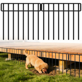 HIHADUUM animal barrier fence panel-assembly extends garden protection against digging.