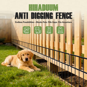 HIHADUUM animal barrier fence dog-rabbit-dig barrier helps keep yard safe.