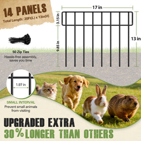 HIHADUUM animal barrier fence underground-stake-insertion enables quick, secure outdoor setup.