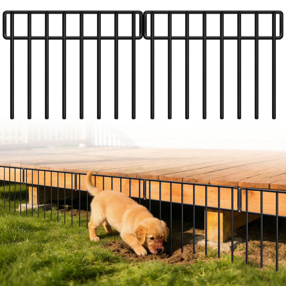 HIHADUUM barrier fence 30ft with 21 panels protects garden borders and deters digging.