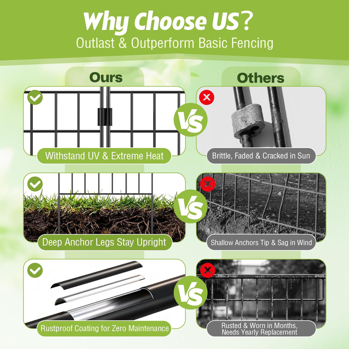 HIHADUUM modular fence adapts to shapes to fit your yard.