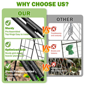 HIHADUUM grapes-vine-support enables vertical growing for grapes and climbers.