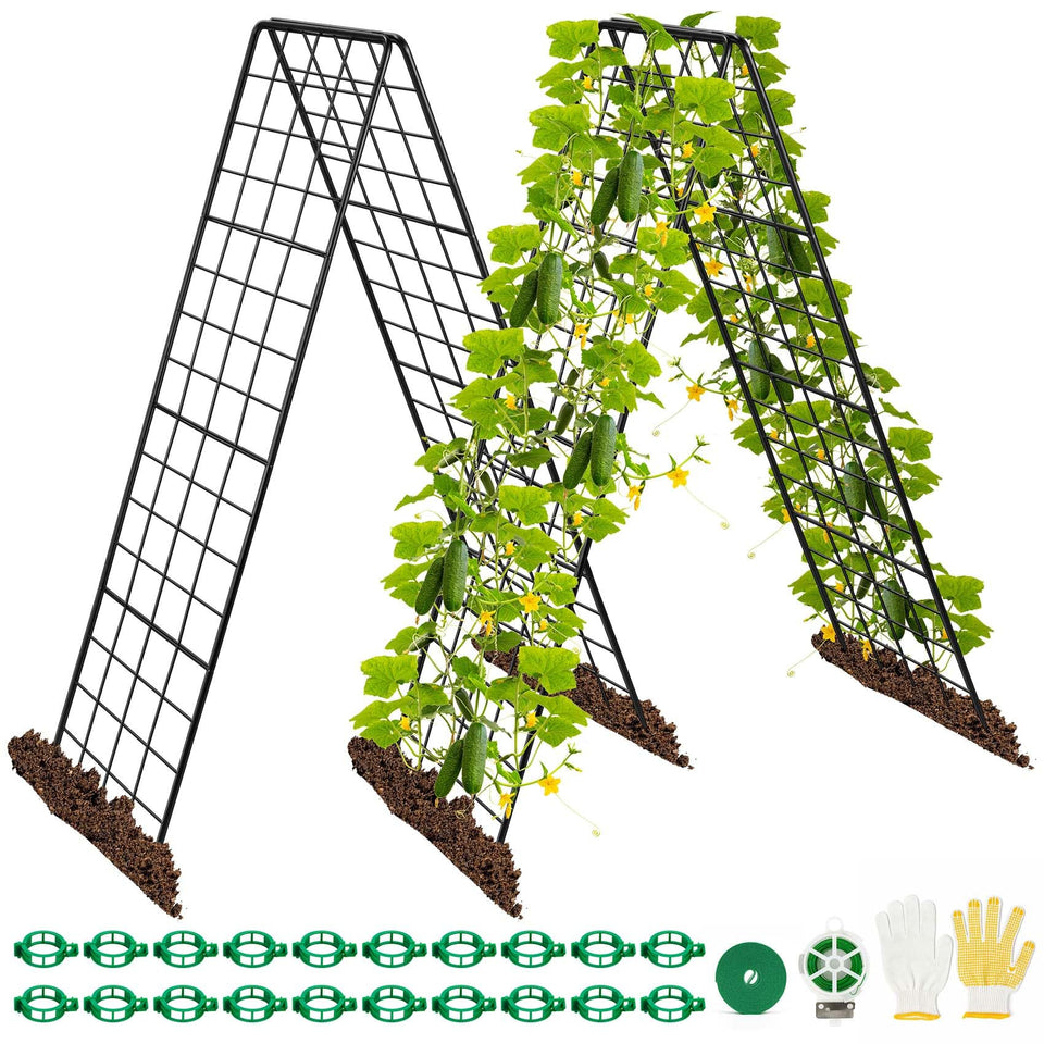 HIHADUUM heavy-duty trellis with adjustable height for tall vines outdoors.