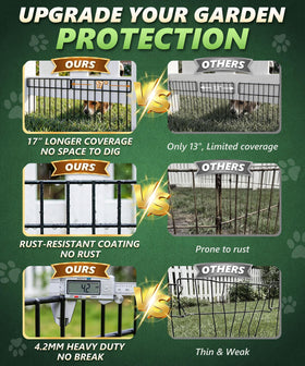 HIHADUUM garden fence assembled into multiple shapes for flexible layouts