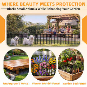 HIHADUUM outdoor garden fence blends with existing dog fences