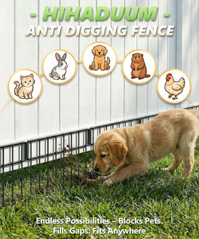 HIHADUUM outdoor garden use-case showing extended fencing in a yard