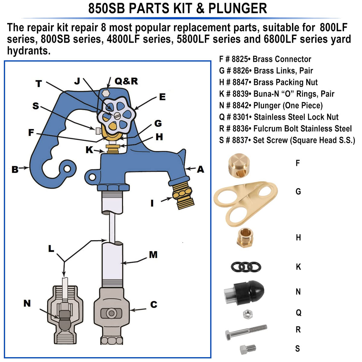 Hihitomorrow 850 Sb Buna-N o-rings for water-tight performance
