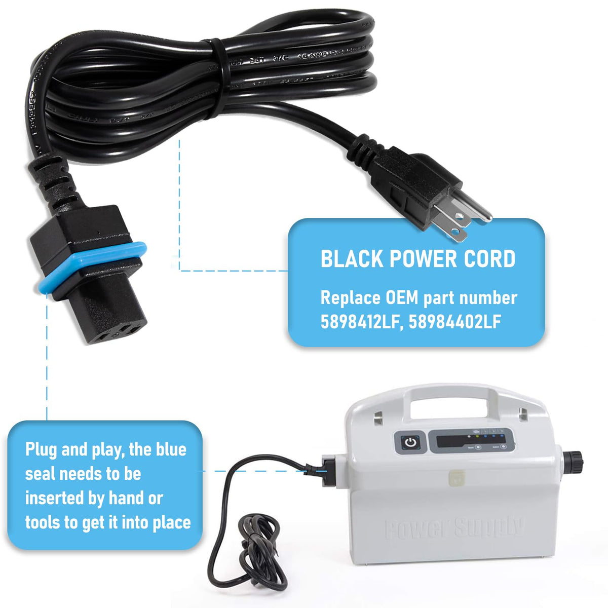 Hihitomorrow power supply connection on a Dolphin unit showing plug compatibility