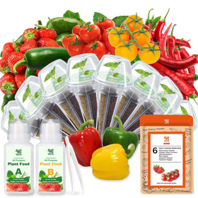 HiHOYA 8-pack seed pod kit with grow sponges supports steady hydroponic germination.