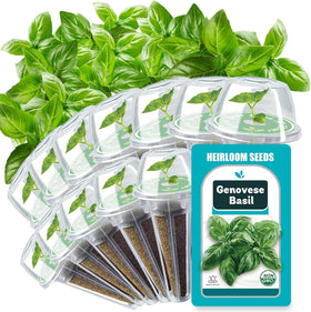 HiHOYA basil seed pods for AeroGarden refill compatible with major hydroponic systems.