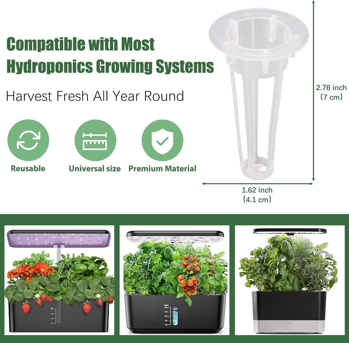 HiHOYA grow baskets and domes support healthy root growth.