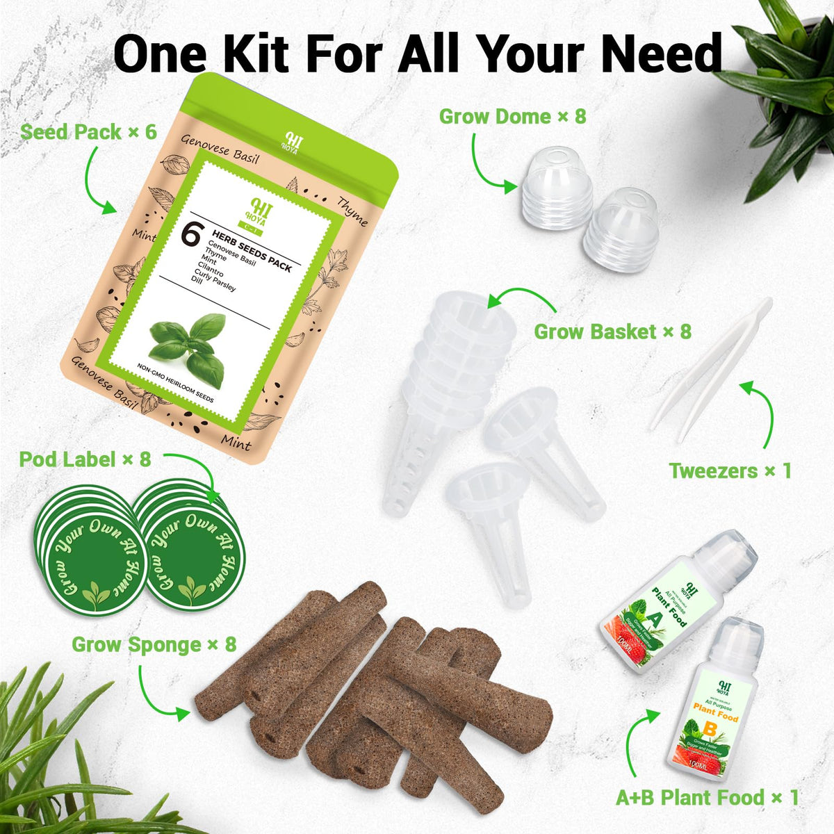 HiHOYA grow baskets and domes support healthy root development in indoor gardens