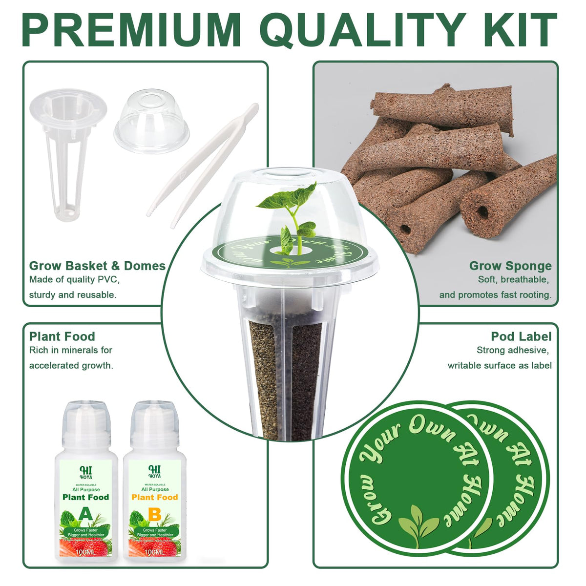 HiHOYA pod labels help organize herbs for easy tracking.