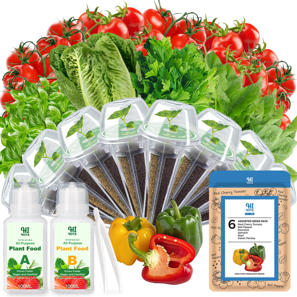 HiHOYA seed pod kit inside a hydroponic system for easy indoor gardening