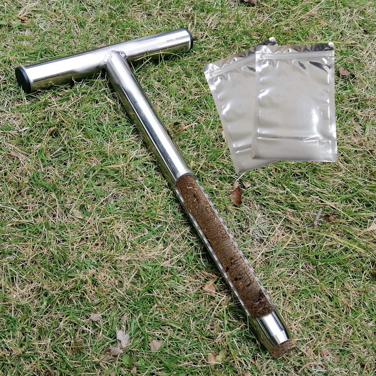HiHydro 12-inch stainless steel soil probe for precise sampling.