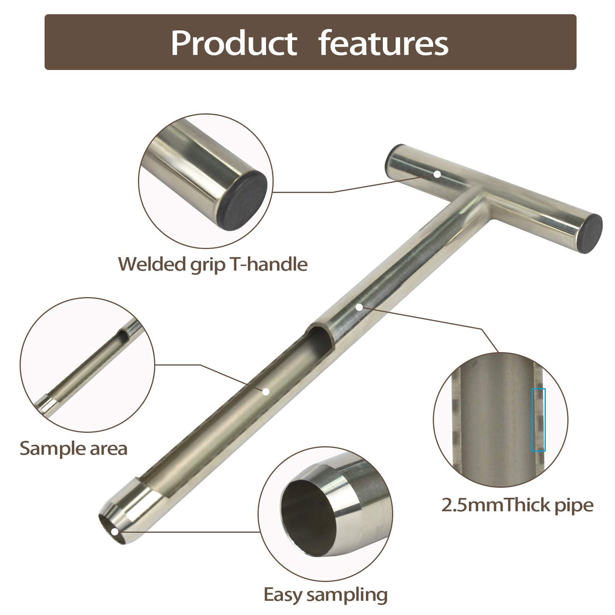 HiHydro 12-inch probe length reaches deeper soil layers.