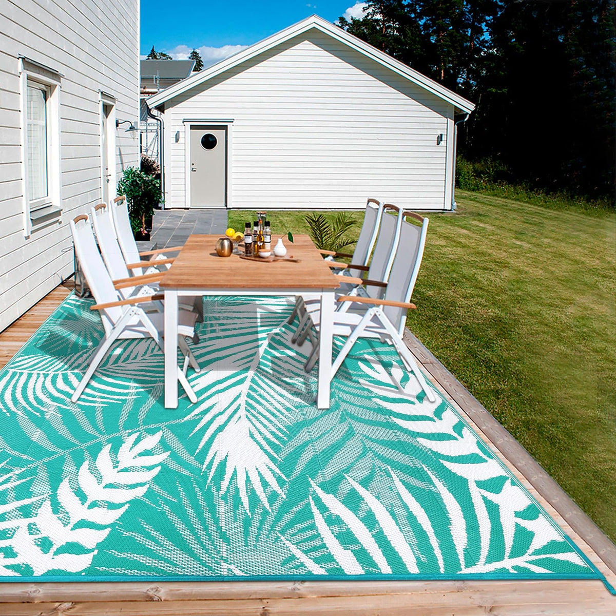 HiiARug waterproof plastic straw rug, quick-dry outdoor mat