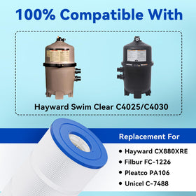 Hiioors C4030 cartridge with NSF-certified materials ensuring safe pool water.