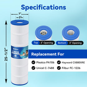 Hiioors C4030 trilobal fiber detail highlighting thick media for filtration.
