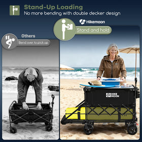 Hikemoon sturdy metal frame with 600D Oxford fabric for durability.