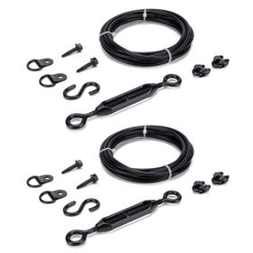 Hillmaster anti-sag gate kit with vinyl-wrapped cable prevents gate sag on outdoor fences.
