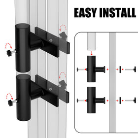 HILLMASTER balcony-rail-clip installed with two mounting options for flexibility