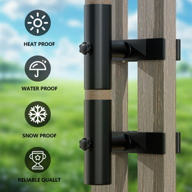 HILLMASTER deck-rail-mount robust steel construction for outdoor shade