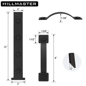 Hillmaster magnetic hinge design with frosted finish for industrial style