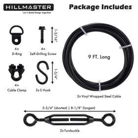 Hillmaster ready-to-use kit for fence support and anti-sag when mounting gates.