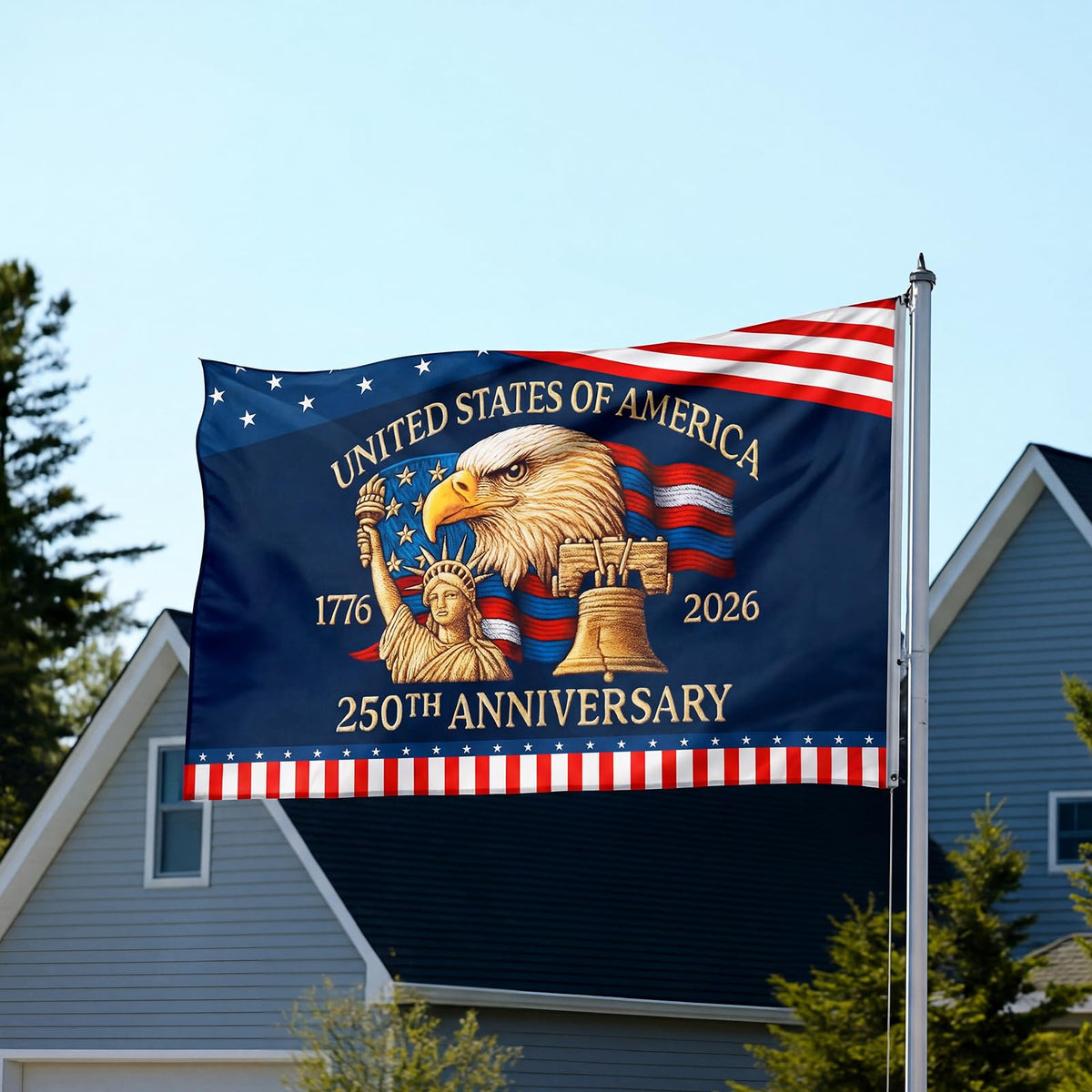 Hillsuren outdoor flag for Independence Day display on balconies and lawns.
