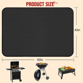 Himake bbq mat with durable edges and stitching protects surfaces.